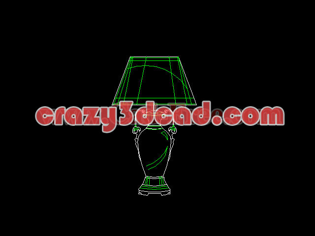 Vase table lamp cad file